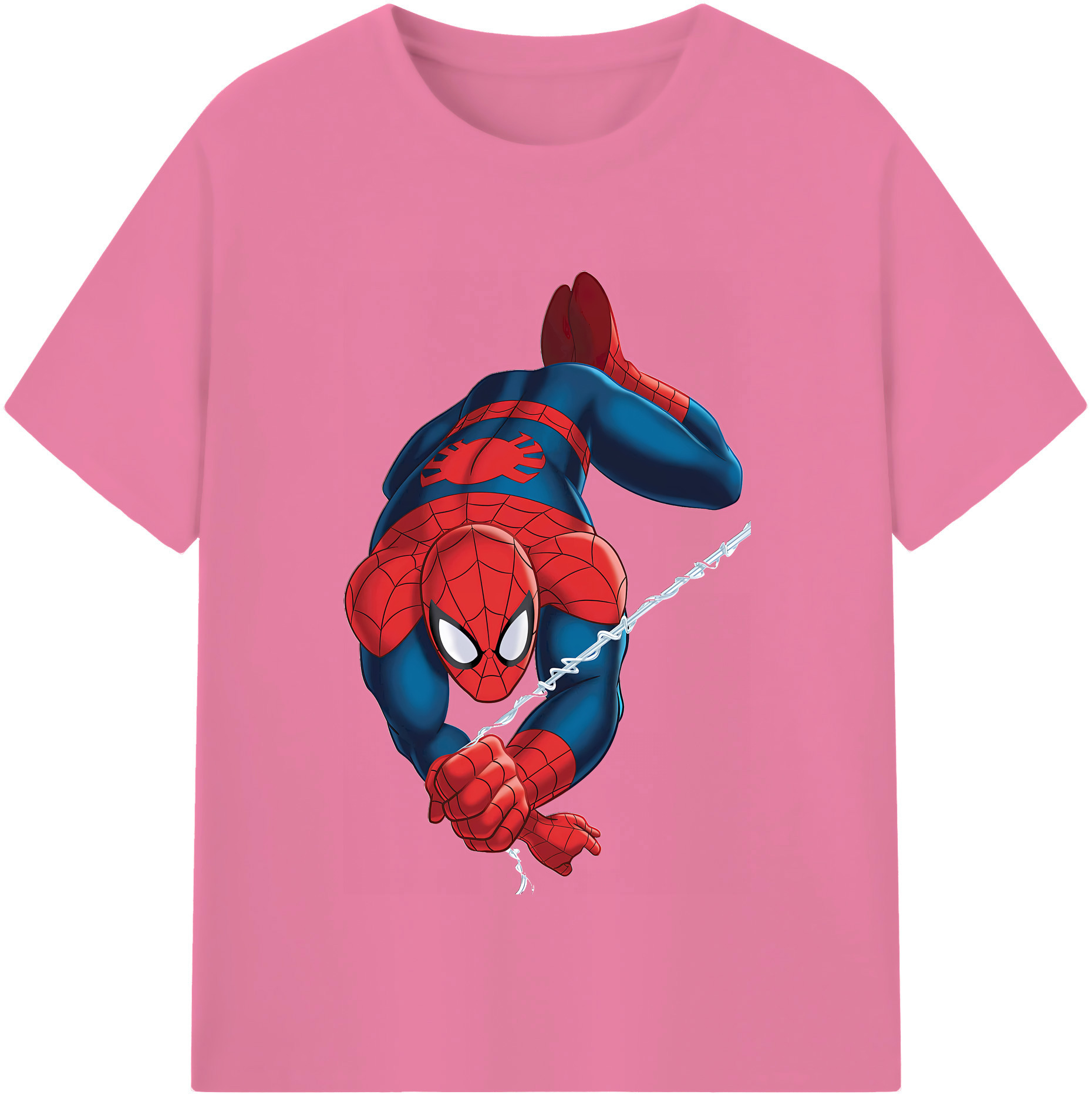 （画像用） Spider Man スパイダーマン 綿100％半袖Tシャツ（フロントプリント）